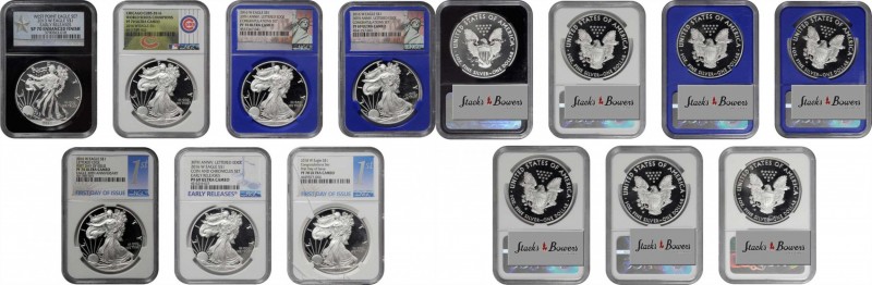 Silver Eagle
Lot of (7) Silver Eagles. (NGC).
Included are: 2013-W Enhanced Fi...