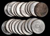 Rolls
Lot of (20) 1886 Morgan Silver Dollars. Average MS-60 to MS-62.
Mostly with full silver brilliance except for two heavily toned end pieces. (T...
