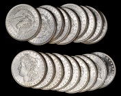Rolls
Lot of (19) 1887 Morgan Silver Dollars. Average MS-60 to MS-62.
All brilliant except for a single heavily toned end piece. (Total: 20 pieces)...