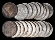 Rolls
Lot of (20) 1888-O Morgan Silver Dollars. Average MS-60 to MS-62.
All fully brilliant except the two heavily toned end coins. (Total: 20 piece...