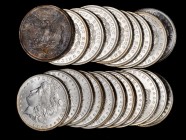 Rolls
Lot of (20) 1888-O Morgan Silver Dollars. Average MS-60 to MS-62.
All brilliant save for two toned end coins, one heavily so. (Total: 20 piece...