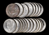 Rolls
Lot of (20) 1889 Morgan Silver Dollars. Average MS-60 to MS-62.
All brilliant except for two deeply toned end coins. (Total: 20 pieces)
From ...