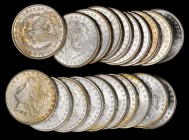 Rolls
Lot of (20) 1899-O Morgan Silver Dollars. Average MS-60 to MS-62.
Mostly brilliant, a few with light toning at the rims and one pleasantly ton...