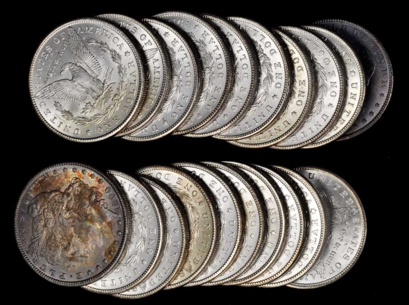 Rolls
Lot of (20) 1900 Morgan Silver Dollars. Average MS-60 to MS-62.
All full...