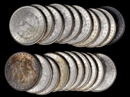 Rolls
Lot of (20) 1900 Morgan Silver Dollars. Average MS-60 to MS-62.
All fully brilliant except for two deeply toned end pieces. (Total: 20 pieces)...