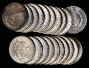 Rolls
Lot of (20) 1900-O Morgan Silver Dollars. Average MS-60 to MS-62.
Nearly all fully brilliant with just a single deeply toned end coin. (Total:...