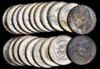 Rolls
Lot of (20) 1902-O Morgan Silver Dollars. Average MS-60 to MS-62.
Two deeply toned end pieces and a few others exhibit light golden toning. Br...