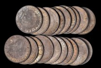 Rolls
Lot of (60) Morgan Silver Dollars. Average MS-60.
While Mint State, all of these coins exhibit extremely deep dusky gray toning. Some have tra...