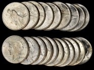 Rolls
Lot of (20) 1922 Peace Silver Dollars. Average MS-60 to MS-62.
Nearly all are fully brilliant. (Total: 20 pieces)
From the Naples Bay Collect...