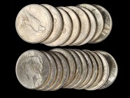 Rolls
Lot of (20) 1923 Peace Silver Dollars. Average MS-60 to MS-62.
Several with light golden toning. Brilliant otherwise. (Total: 20 pieces)
From...