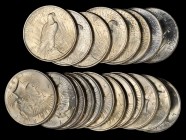 Rolls
Lot of (20) 1923 Peace Silver Dollars. Average MS-60 to MS-62.
Nearly full brilliance save for soft golden toning. (Total: 20 pieces)
From th...