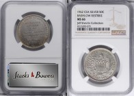 Confederate Half Dollar. Bashlow Restrike
1962 Confederate States of America "Half Dollar." Bashlow Restrike. Silver. MS-66 (NGC).
From the Collecti...