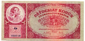 Czechoslovakia 50 Korun 1929 Specimen
P# 22s; № 032716; UNC