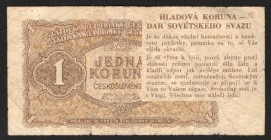 Czechoslovakia 1 Koruna 1953 Anti Government Leaflet Rare
VG