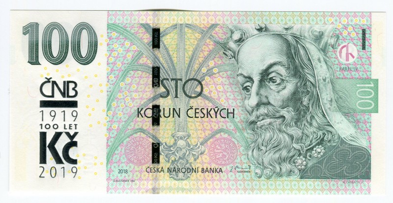 Czech Republic Commemorative Banknote "100th Anniversary of Monetary Separation"...