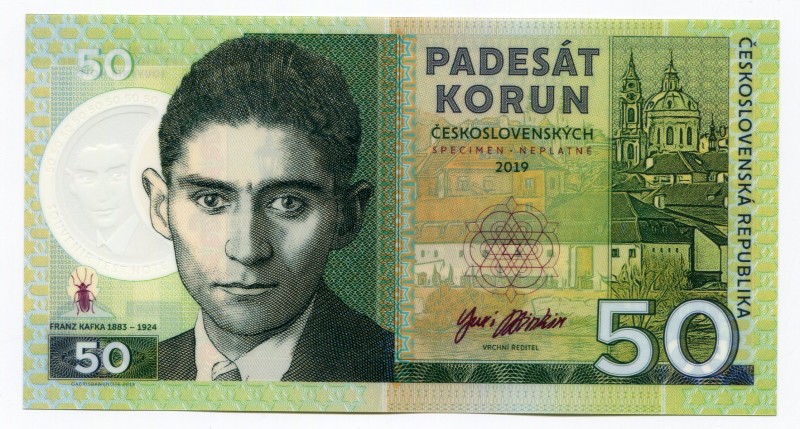 Czech Republic 50 Korun 2019 Specimen "Franz Kafka"
Fantasy Banknote; Limited E...