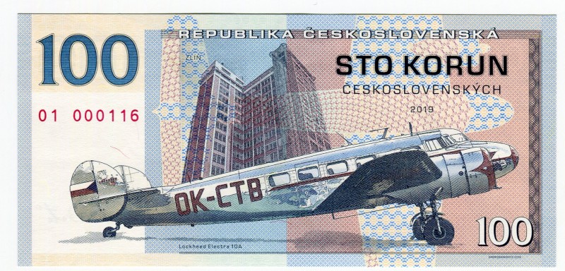 Czech Republic 100 Korun 2019 Specimen "Jan Antonín Baťa" 000000
Gabris banknot...