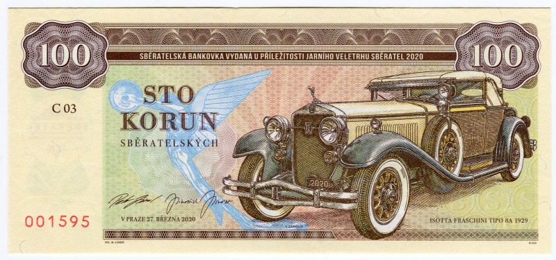 Czech Republic 200 Korun 2019 Specimen "Isotta Fraschini 1929"
# C03 1595;Gabri...