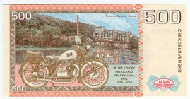 Czech Republic 500 Korun 2019 Specimen "JAWA 500 OHV RUMPÁL" RK
# RK 000503;Gabris banknote; Mintage: 1000; Legendary Czechoslovakia motorbike "JAWA ...