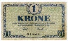 Denmark 1 Krone 1921
P# 12f; aVF
