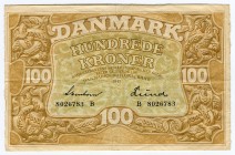 Denmark 100 Kroner 1943
P# 33d; VF