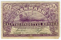 Denmark 50 Kroner 1944
P# 38a; aVF
