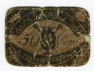 Russia Reval Actien Haus 50 Kopeks 1860 On Cardboard
R-23107, Ross-124; Estonia - Tallinn city banknote. Printed on Cardboard.; F