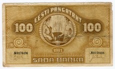 Estonia 100 Marka 1921
P# 56a; F
