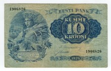Estonia 10 Krooni 1928
P# 63a; F+