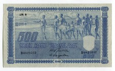 Finland 500 Markkaa 1945 Litt. B
P# 89; XF+