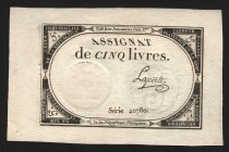 France 5 Livres 1793 
P# A76; UNC