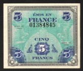 France 5 Francs 1944 
P# 115a; Military issue; UNC