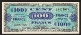 France 100 Francs 1944 
P# 123c; Military issue; aUNC