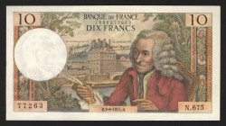 France 10 Francs 1971 
P# 147c; Without pinholes; aUNC