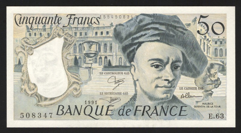 France 50 Francs 1991 
P# 152e; UNC