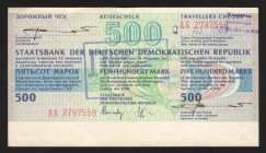 Russia German Traveller Cheque 500 Roubles 1989 Rare
XF