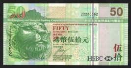Hong Kong 50 Dollars 2006 Replacement
P# 208cr; UNC