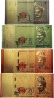 Malaysia Set of 1-5-10-20-50-100 Ringgit (ND) 
Gold Foil Plated Banknotes; UNC