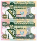 Sarawak Lot of 2 Banknotes 2017 Specimen Same S/N
500 Dollars 2017; #A 00843; Different Motives; Fantasy Banknotes; Made by Matej Gábriš; BUNC