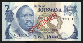 Botswana 2 Pula 1976 Specimen
P# 2s; UNC