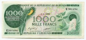 Burundi 1000 Francs 1980 
P# 31a; № E301494; UNC