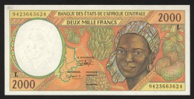 Central African States Gabon 2000 Francs 1994 
P# 403L; UNC