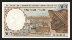 Central African States Gabon 500 Francs 2000 
P# 401L; UNC