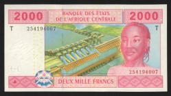 Central African States Congo 2000 Francs 2002 
P# 108Tb; UNC