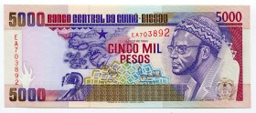 Guinea-Bissau 5000 Pesos 1990 
P# 14a; № EA703892; UNC