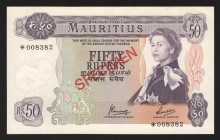 Mauritius 50 Rupees 1967 Specimen Rare
P# 33cs; UNC