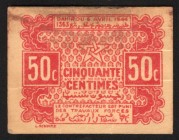 Morocco 50 Centimes 1944 
P# 41; Small note; aUNC
