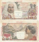 French Antilles 1 Nouveau Franc on 100 Francs 1961
#003311925; P# 1a