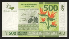 French Pacific Territories 500 Francs 2014 
P# 5; UNC