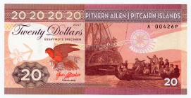 Pitcairn 20 Dollars 2017 Specimen "John Adams"
Fantasy Banknote; Limited Edition; Made by Matej Gábriš; BUNC